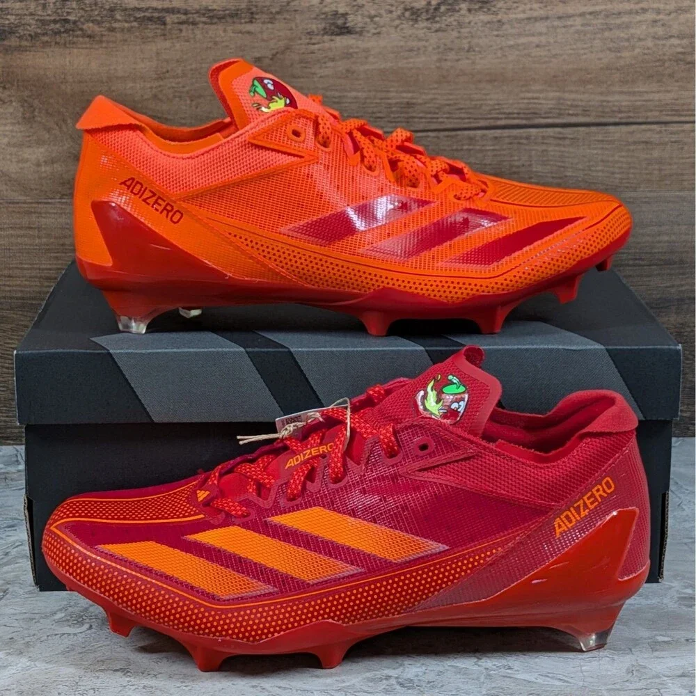 Adidas Adizero Electric Snack Attack Men's 9 Chili Red Orange Cleats IE4402